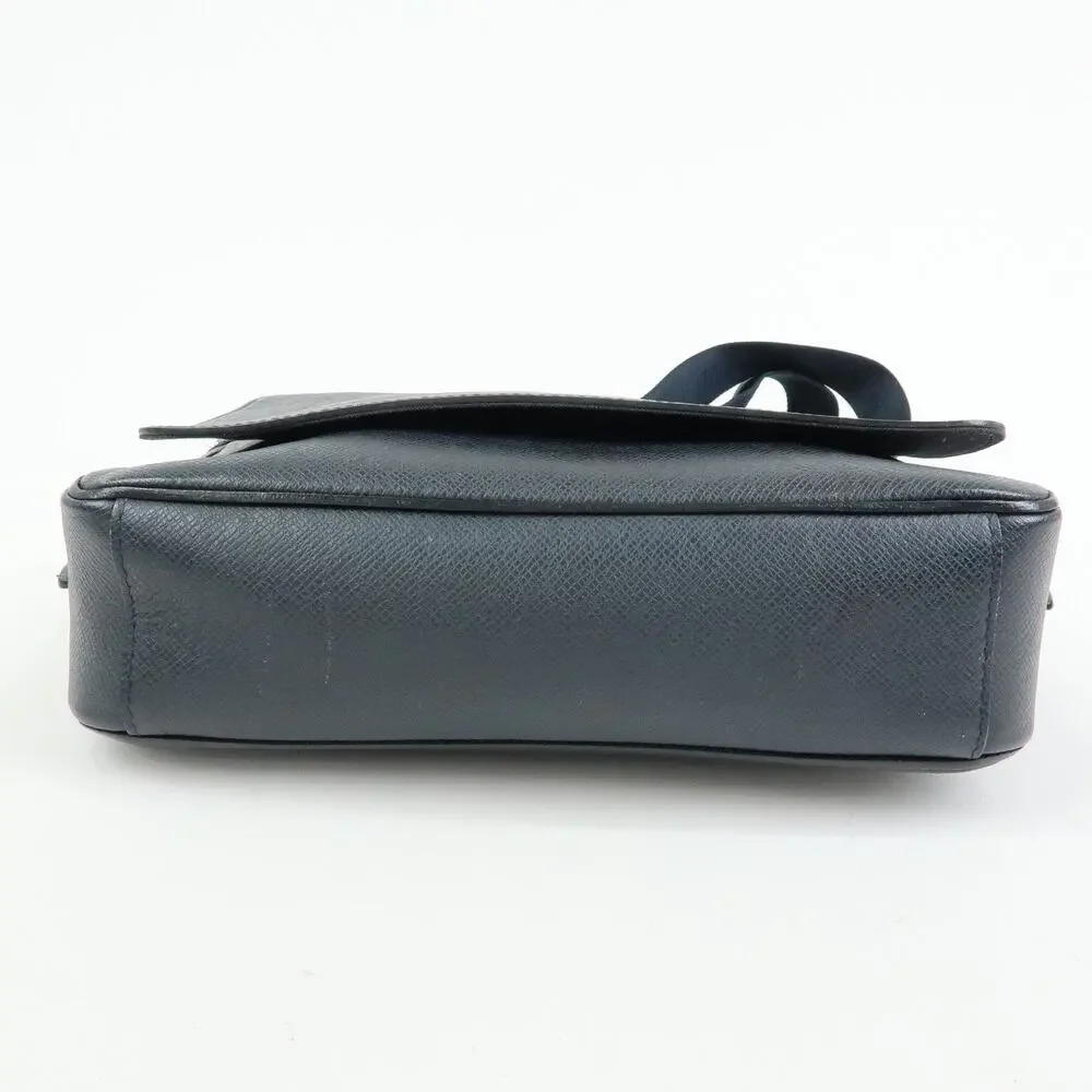 Louis Vuitton Taiga Leather Crossbody Bag Blue